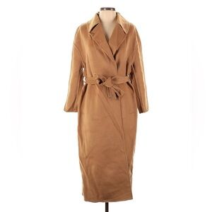 Gentle Herd Cashmere Wool Tan Camel Wrap Coat size XS trench coat